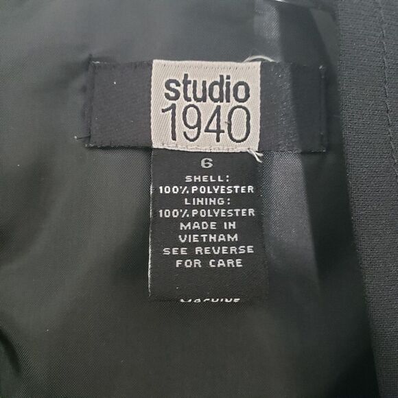 Elegant Studio 1940 Womens Size 6 Knee Length‎ Black Dress - Picture 4 of 11